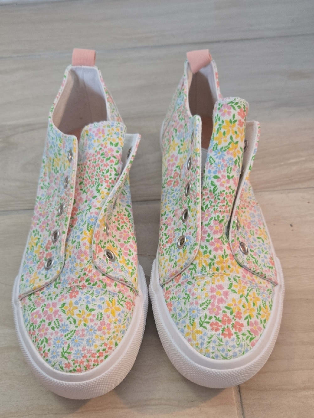 NWOT Serra Floral Slip-On Sneakers - Pink, Yellow, Green